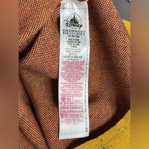 Authentic Disney Mickey Mouse on front Pullover Sweater Yellow/Black Size XL - Picture 12 of 13